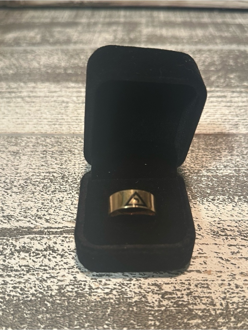 10K Gold Masonic Ring Virtus Junxit Mors Non Separabit Band 4.44-5 Sz 8-9 Men’s